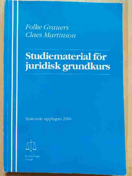 Studiematerial för juridisk grundkurs