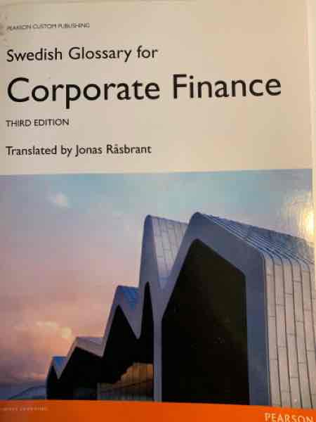 Swedish Glossary for Corporate Finance 
