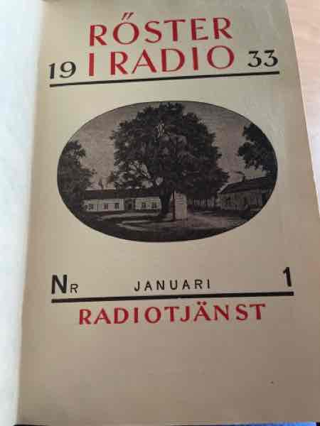 Röster i radio 1933