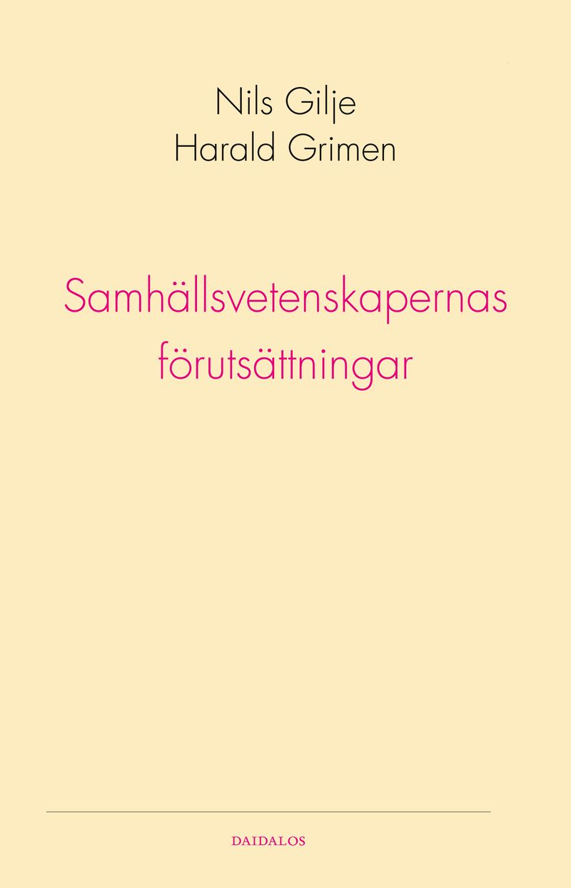 Samhällsvetenskapernas förutsättningar