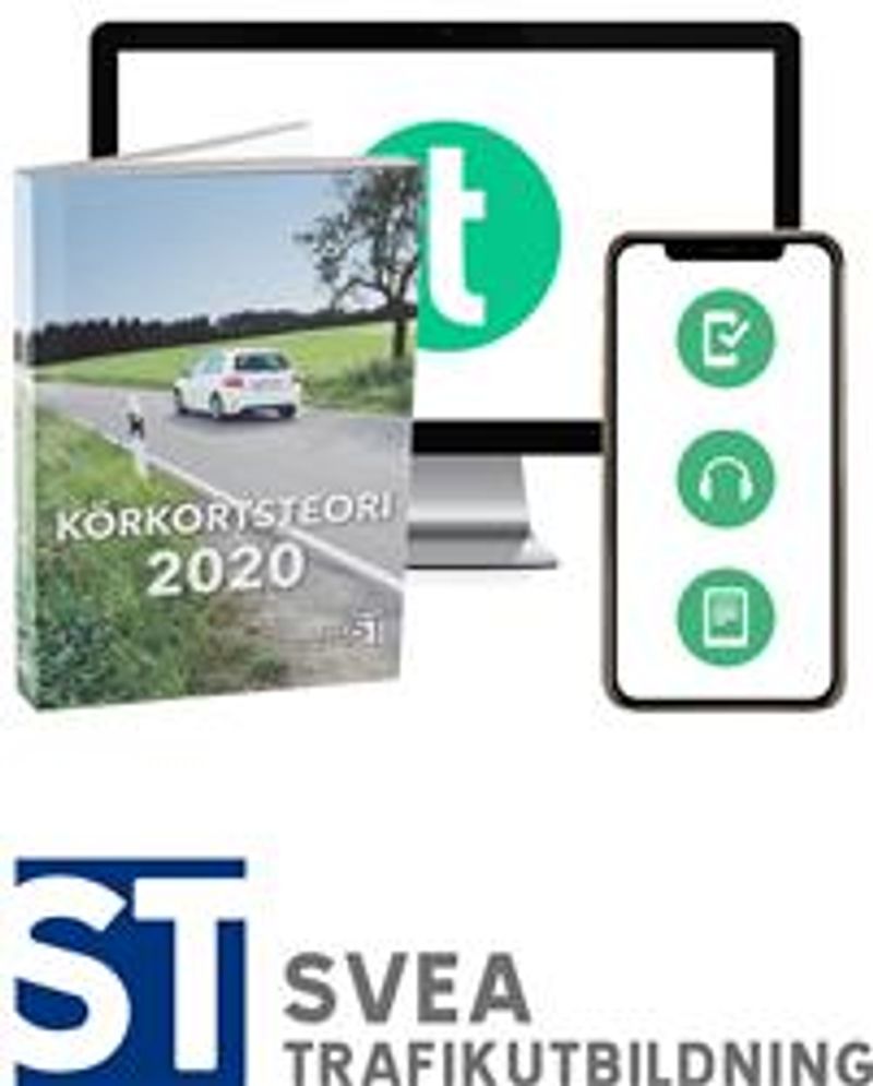 Körkortsteori 2020 : den senaste körkortsboken (bok + digitalt teoripaket med körkortsfrågor, övningar, ljudbok &amp; ebok)