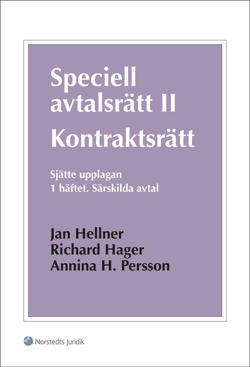 Speciell avtalsrätt II : kontraktsrätt. H. 1, Särskilda avtal